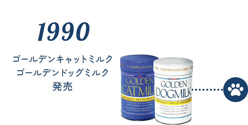 1990 ゴールデンキャットミルク ゴールデンドッグミルク発売