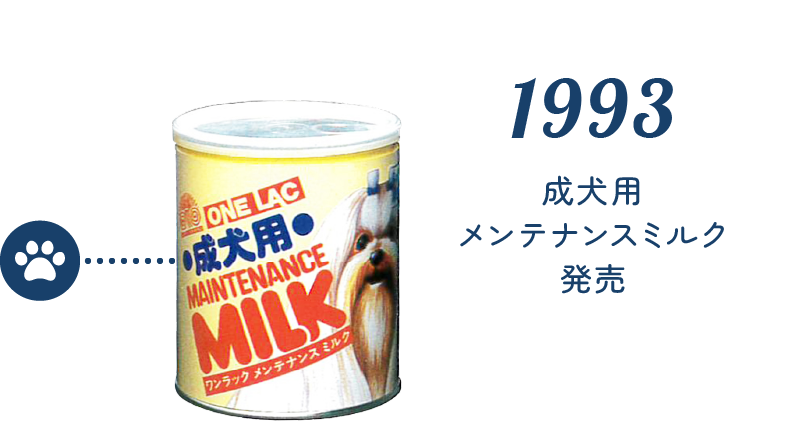 1993 成犬用メンテナンスミルク発売