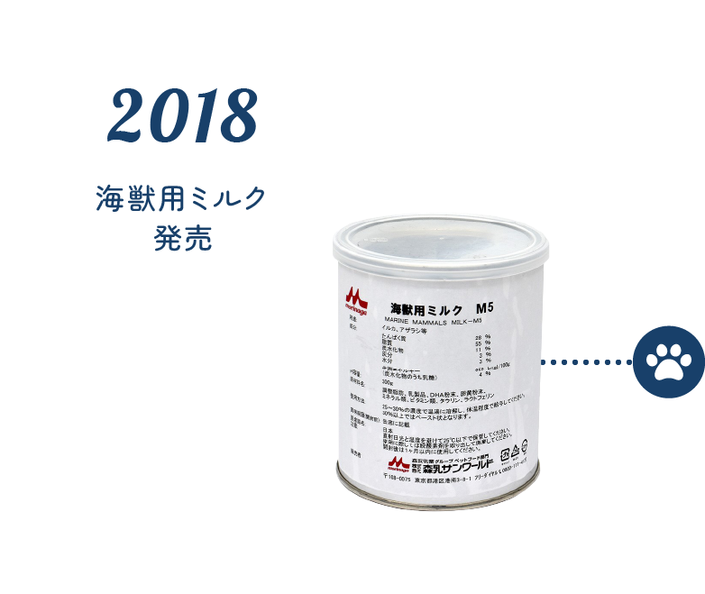 2018 海獣用ミルク発売